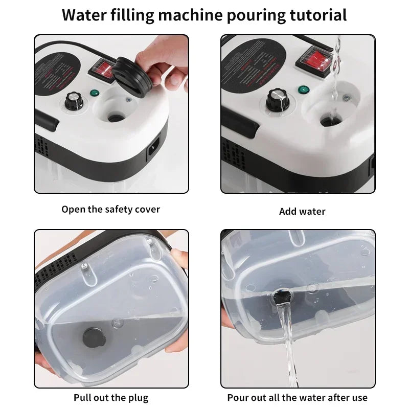 Nettoyeur Vapeur Portable Haute Température pour Climatiseur, Hotte de Cuisine, Voiture, et Nettoyage des Sols et Plus Encore
