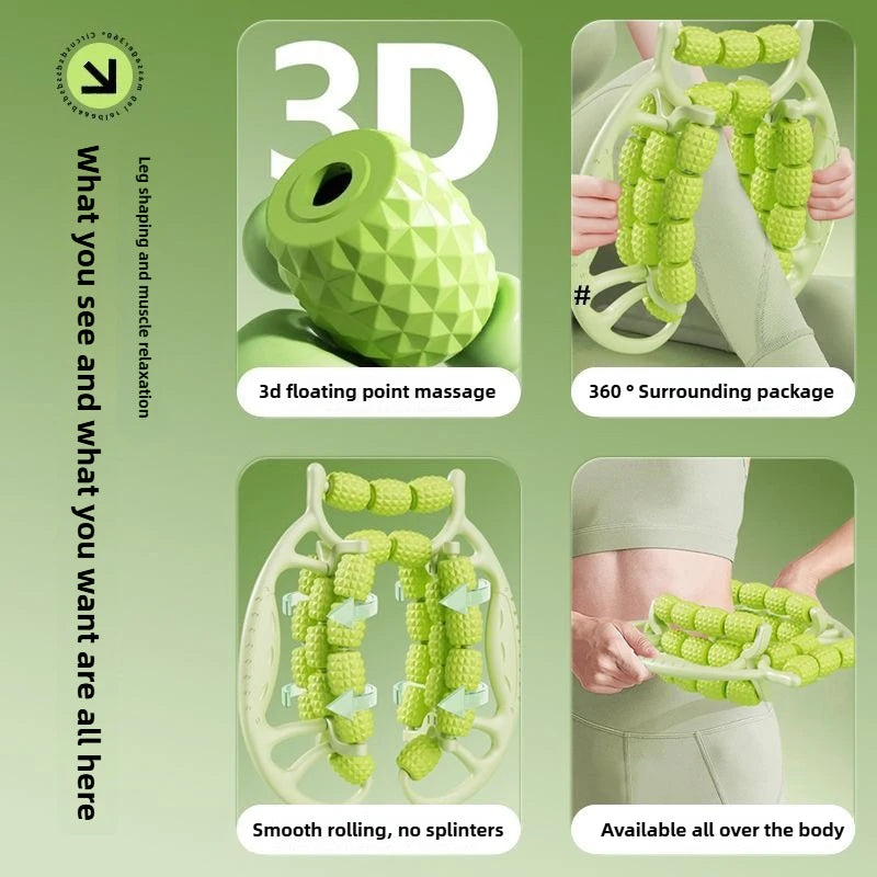 Rouleau de Massage des jambes, 18/23/29 tours, pour mollets, bras, corps amincissant, Anti-Cellulite, masseur magique pour femmes, outil de relaxation des jambes