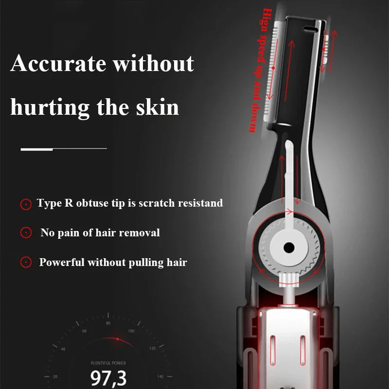 Rasoir de sourcils électrique rasoir de mise en forme des sourcils rasage Portable avec double tête de coupe conception lavable tondeuse à cheveux outils de rasoir