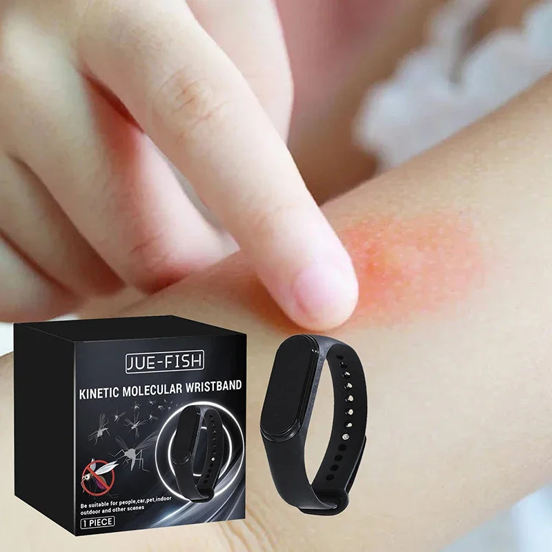 bracelet anti-moustiques portable, unisexe, physique et ultrasonique, non chimique, pour la maison et l'extérieur, comprend 2 piles