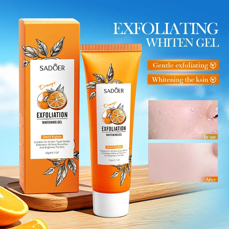 Gel exfoliant Orange pour le visage, gommage hydratant, nourrissant, réparateur, élimination des points noirs, nettoyant pour le visage, cosmétiques coréens