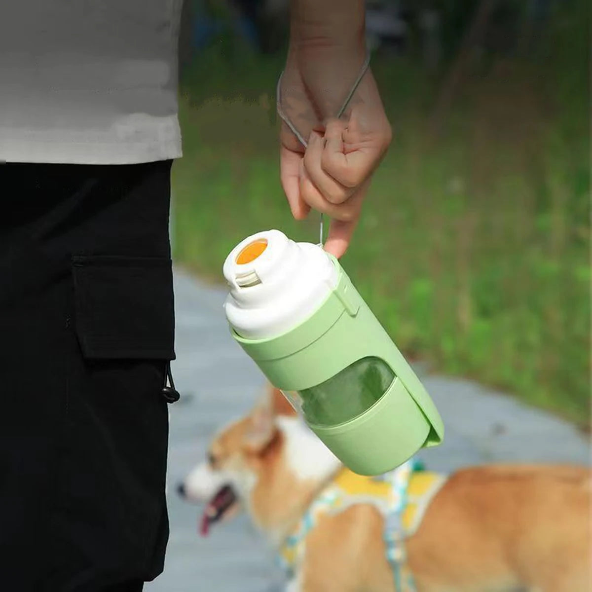 Bouteille d'eau Portable pour chien et chat, avec stockage de nourriture et d'eau, pour chiots, animaux domestiques, bol mangeoire pour chiens, fournitures de voyage en plein air pour animaux de compagnie