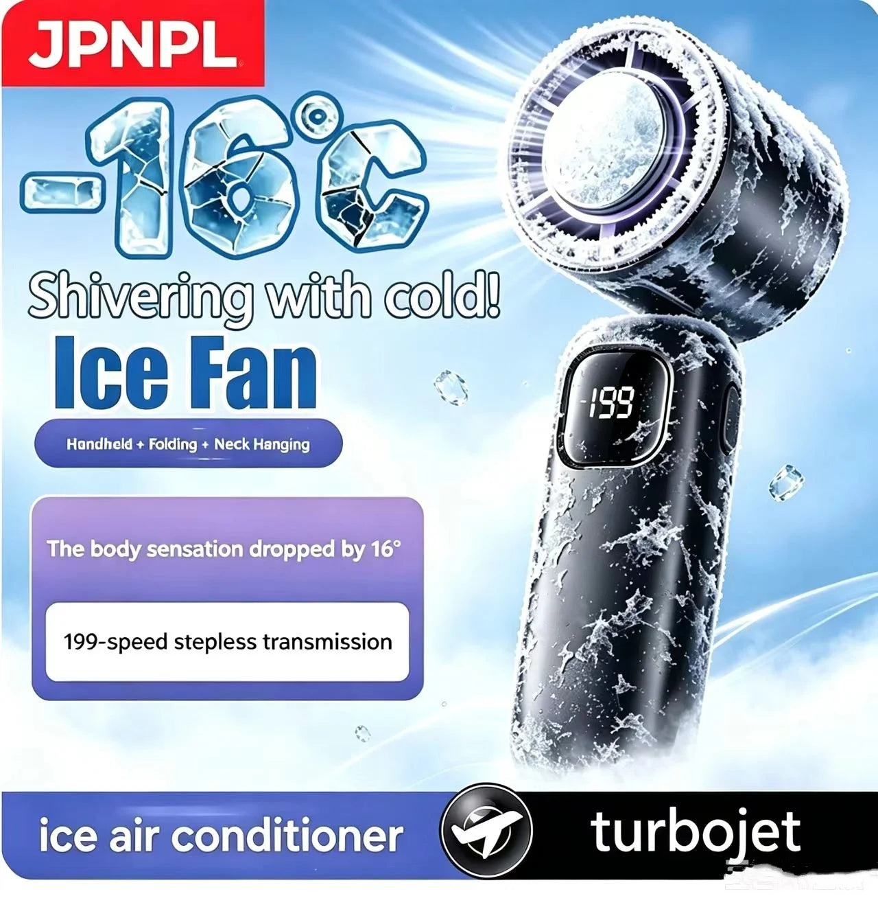 Ventilateur portable USB 8000 mAh à suspendre au cou, sans pales, mini, rechargeable, silencieux, avec affichage numérique LED, rafraîchisseur d'air électrique portatif