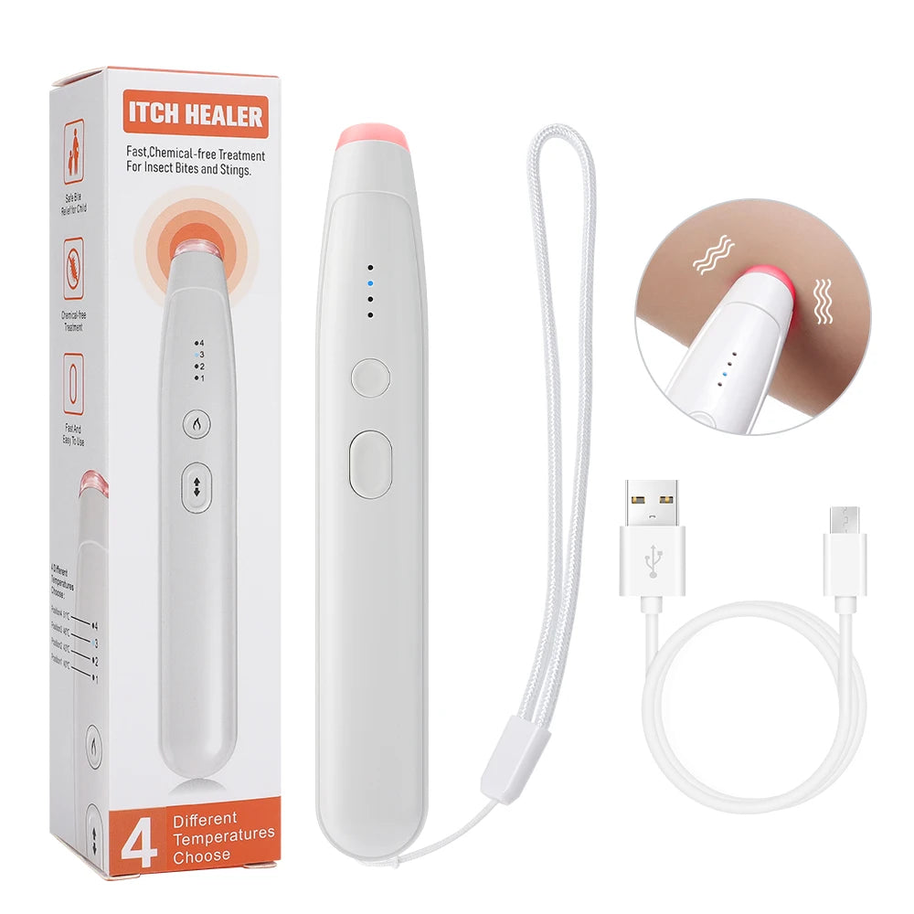 Stylo Portable Rechargeable pour soulager les piqûres d'insectes et les moustiques, anti-démangeaisons, sans produits chimiques, Anti-démangeaison, pour adultes et enfants