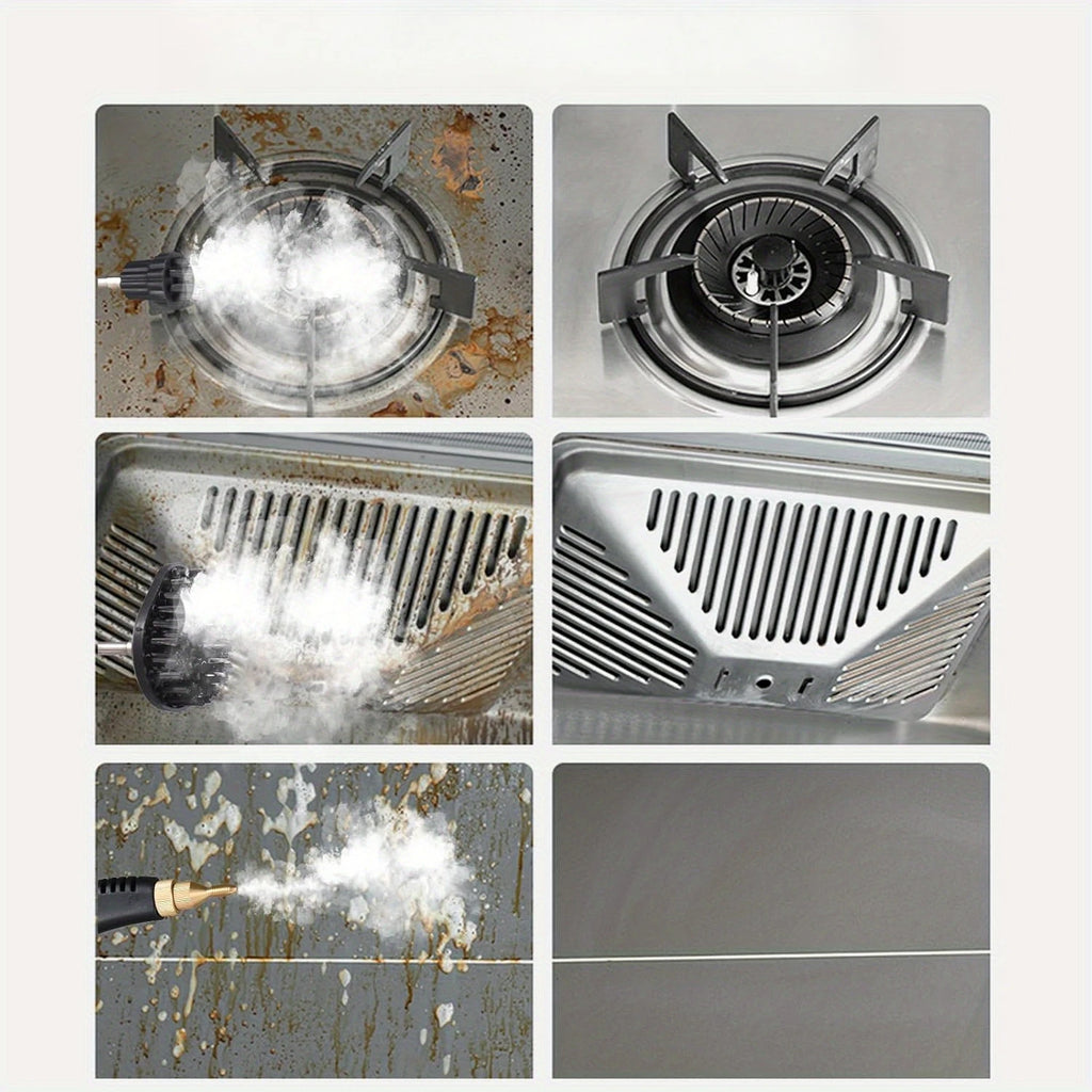 Nettoyeur vapeur haute pression 4,5 BAR, machine de nettoyage portative avec grand réservoir et 6 niveaux de réglage pour une utilisation domestique sur tapis, canapé, sol et intérieur de voiture