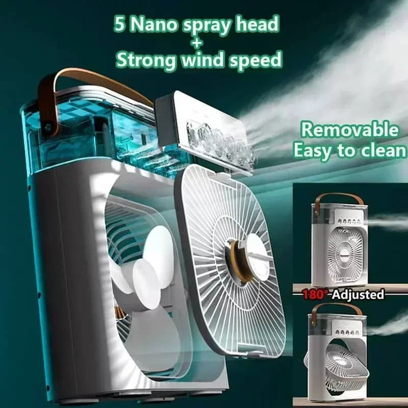 3 en 1 nouveau ventilateur climatiseur ménage petit refroidisseur d'air LED veilleuse Portable humidificateur réglage de l'air ventilateur bureau maison ventilateur