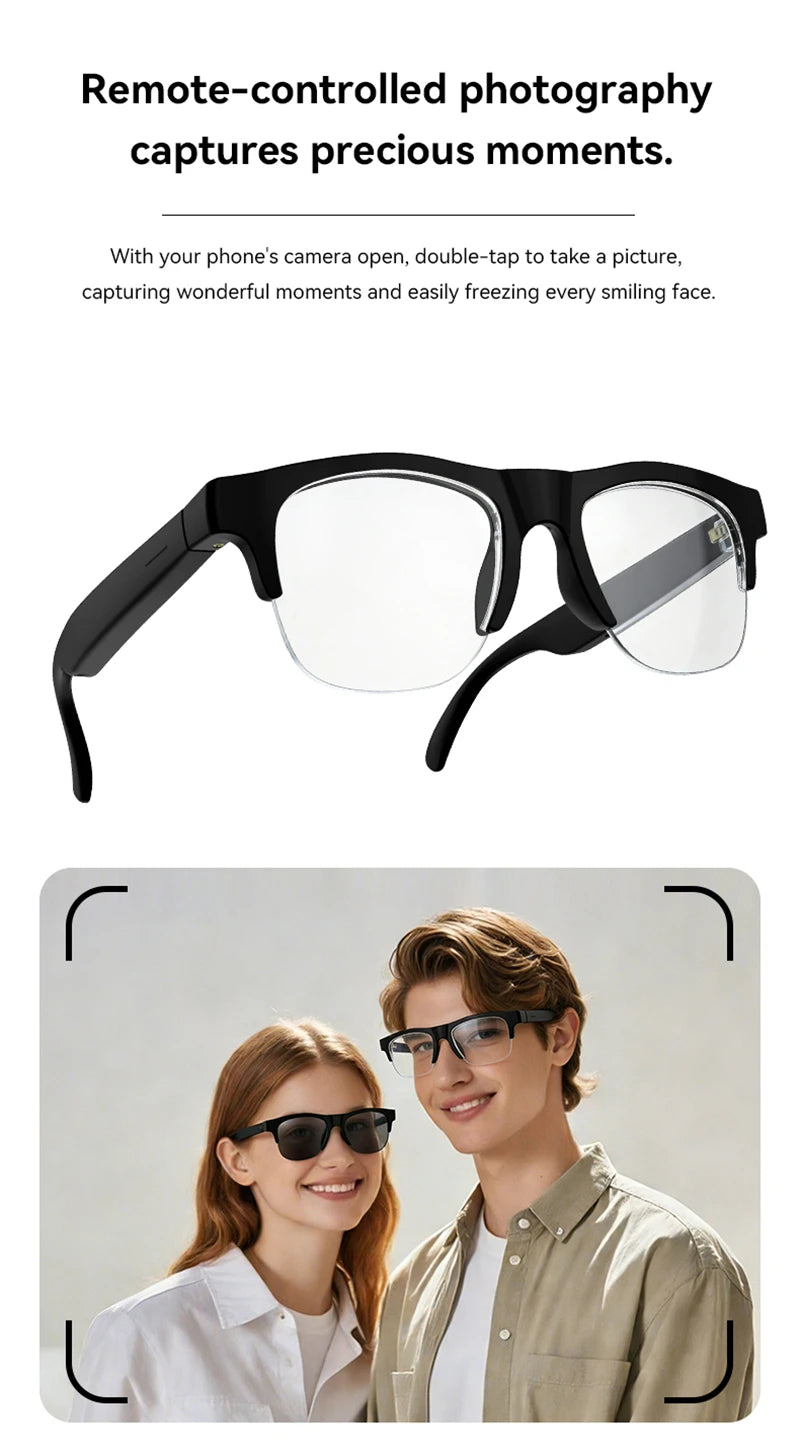 Lunettes Intelligentes Lenovo avec Assistant Vocal, Contrôle Tactile Musical, Appel Bluetooth, Lunettes de Soleil Tendance pour Sports de Plein Air Hommes et Femmes, Nouveauté 2026