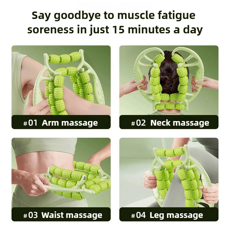 Rouleau de Massage des jambes, 18/23/29 tours, pour mollets, bras, corps amincissant, Anti-Cellulite, masseur magique pour femmes, outil de relaxation des jambes