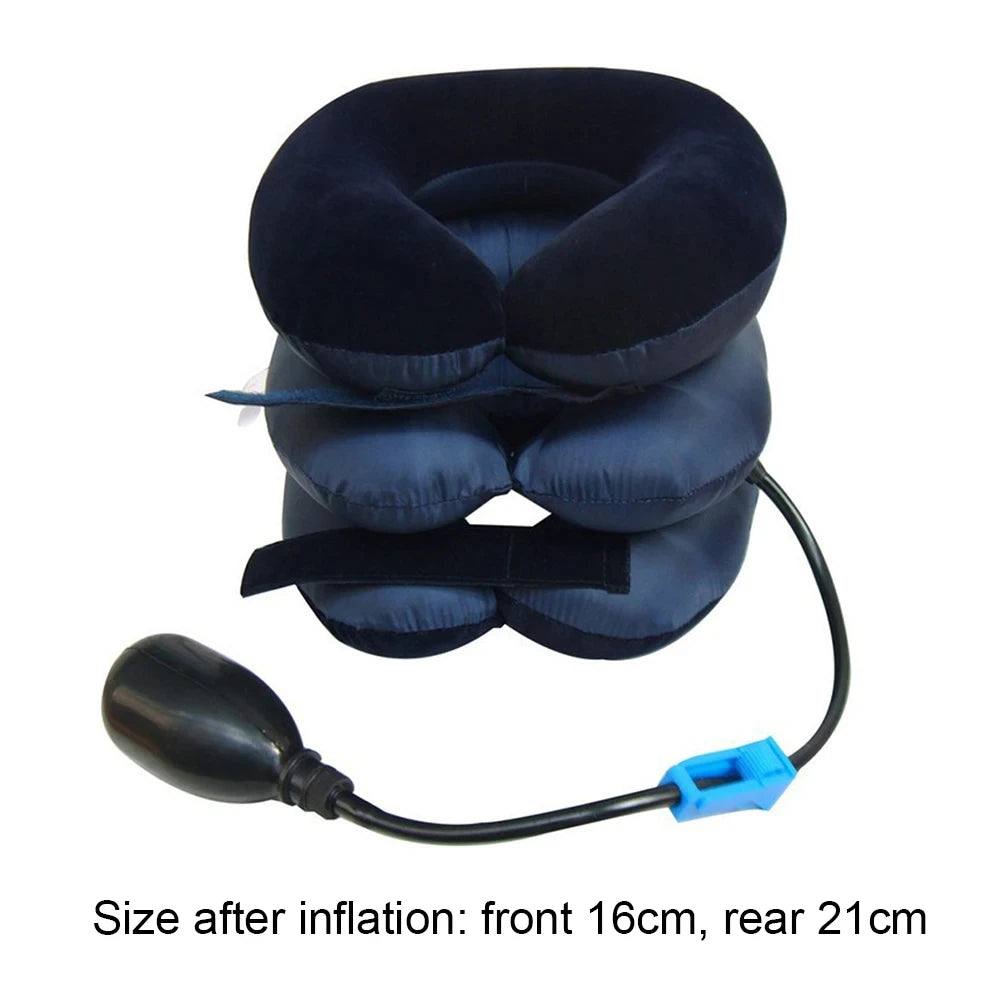 Attelle de traction cervicale gonflable – Soutien pour le cou pour la maison et le bureau