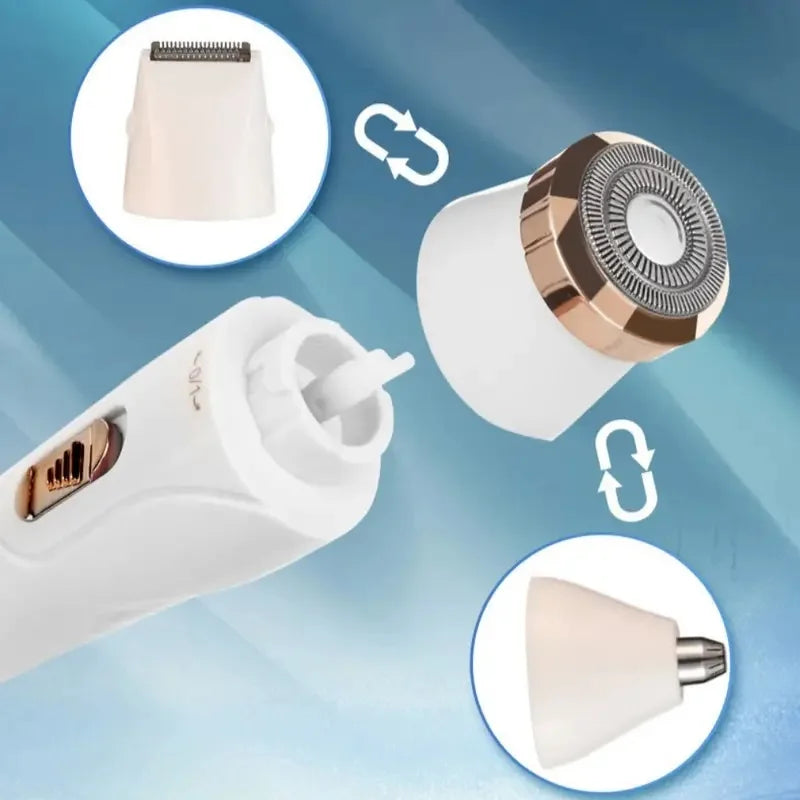 Ensemble d'épilation électrique 3 en 1, tondeuse pour le nez rechargeable par USB, aisselles, poils des jambes, dispositif d'épilation du nez