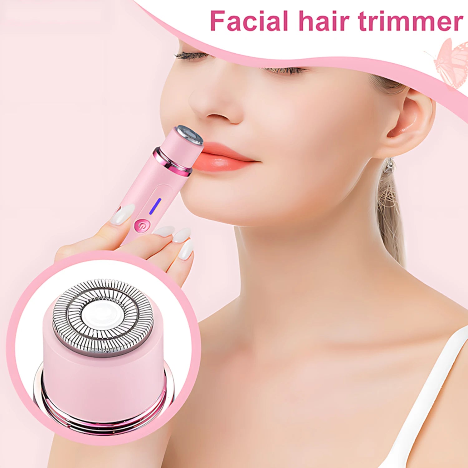 Tondeuse à cheveux électrique pour femme, rasoir 2 en 1 à double tête, pour aisselles, bras, jambes, Bikini, aine, épilateur