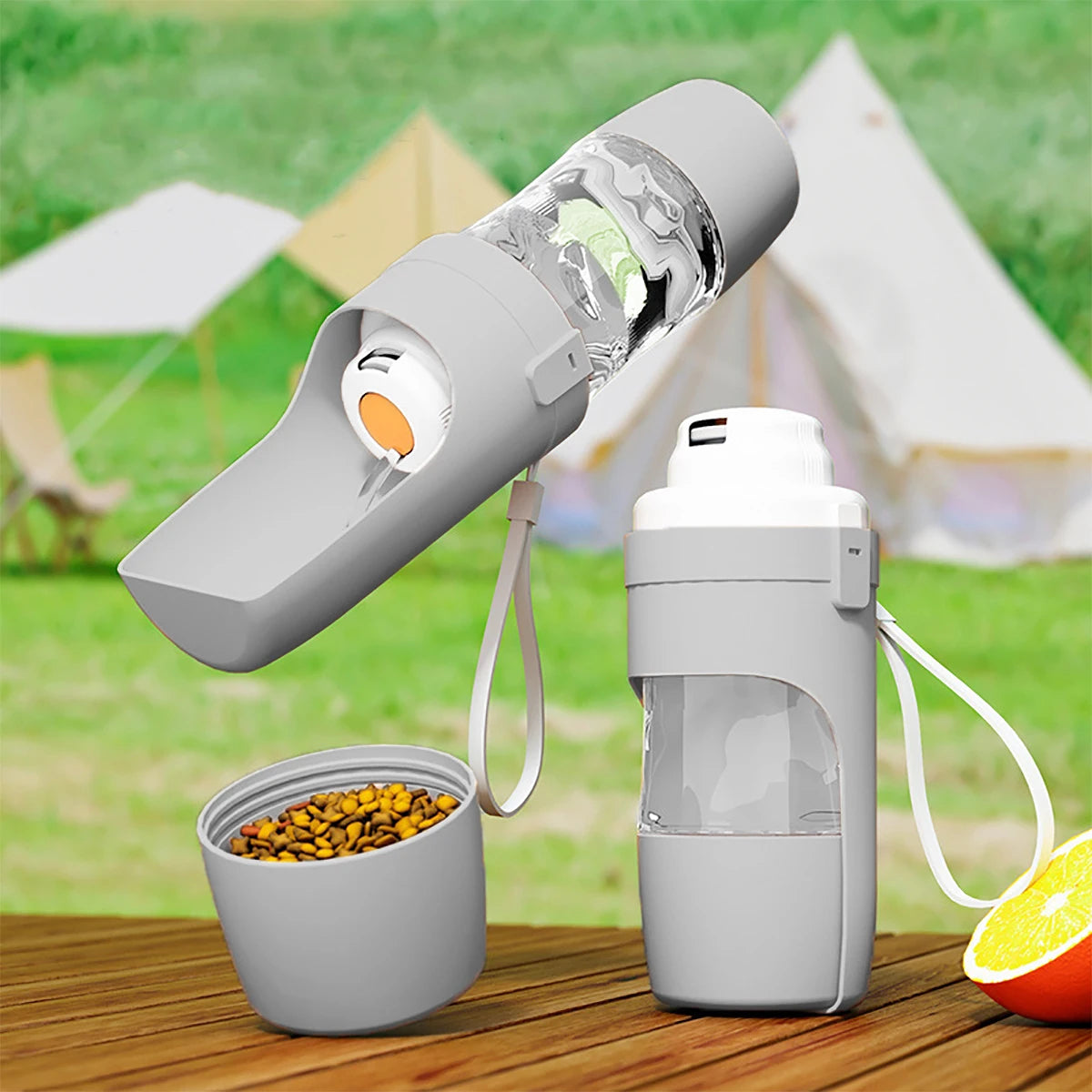 Bouteille d'eau Portable pour chien et chat, avec stockage de nourriture et d'eau, pour chiots, animaux domestiques, bol mangeoire pour chiens, fournitures de voyage en plein air pour animaux de compagnie
