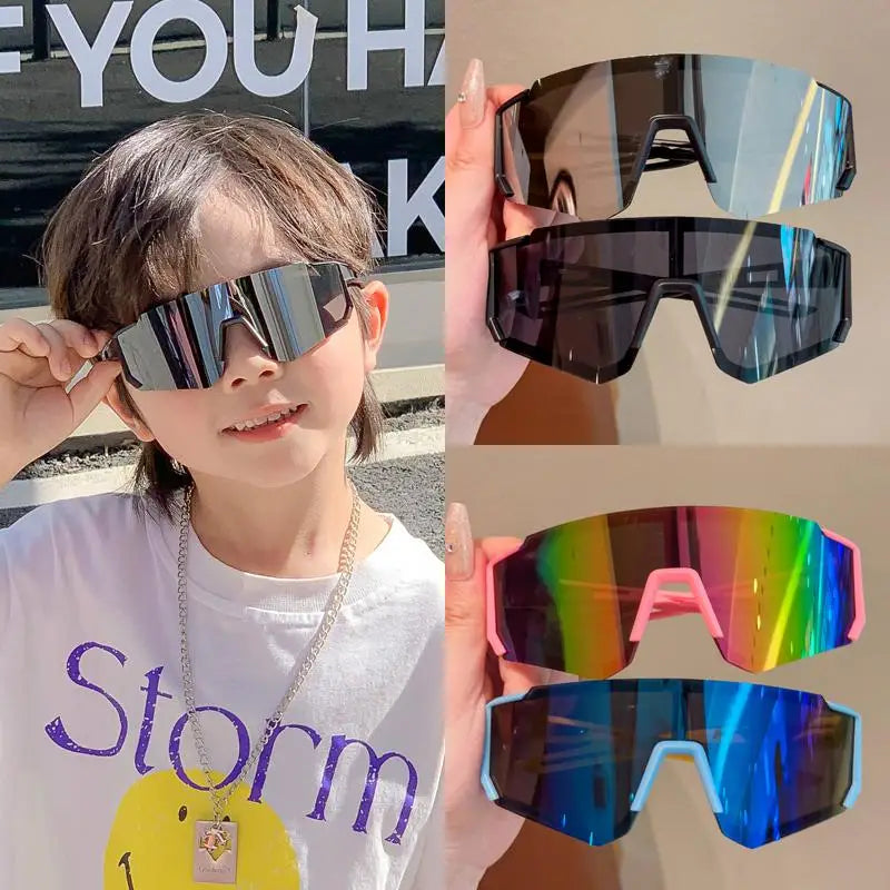 Lunettes de soleil de cyclisme pour enfants, lunettes de soleil d'équitation pour garçons et filles, mode extérieur, coupe-vent, nuances résistantes aux UV