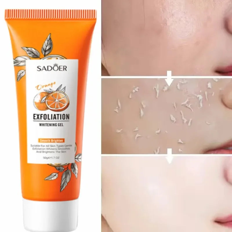 Gel exfoliant Orange pour le visage, gommage hydratant, nourrissant, réparateur, élimination des points noirs, nettoyant pour le visage, cosmétiques coréens