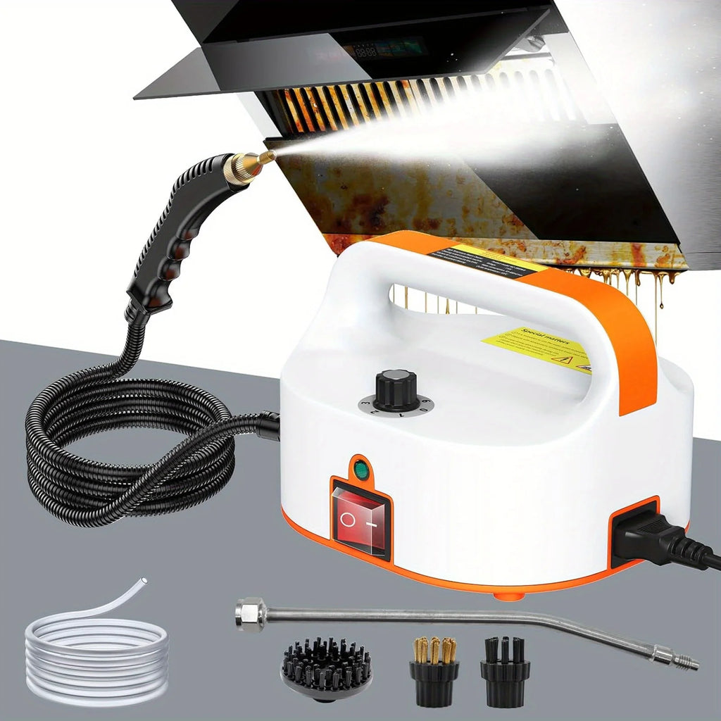 Nettoyeur vapeur haute pression 4,5 BAR, machine de nettoyage portative avec grand réservoir et 6 niveaux de réglage pour une utilisation domestique sur tapis, canapé, sol et intérieur de voiture