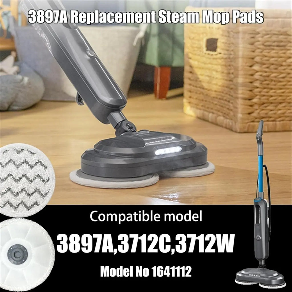 FSLH 6 pièces tampons de vadrouille pour vadrouille à vapeur SmartSteam 3897A 3712C 3712W tampon de remplacement de vadrouille rotative