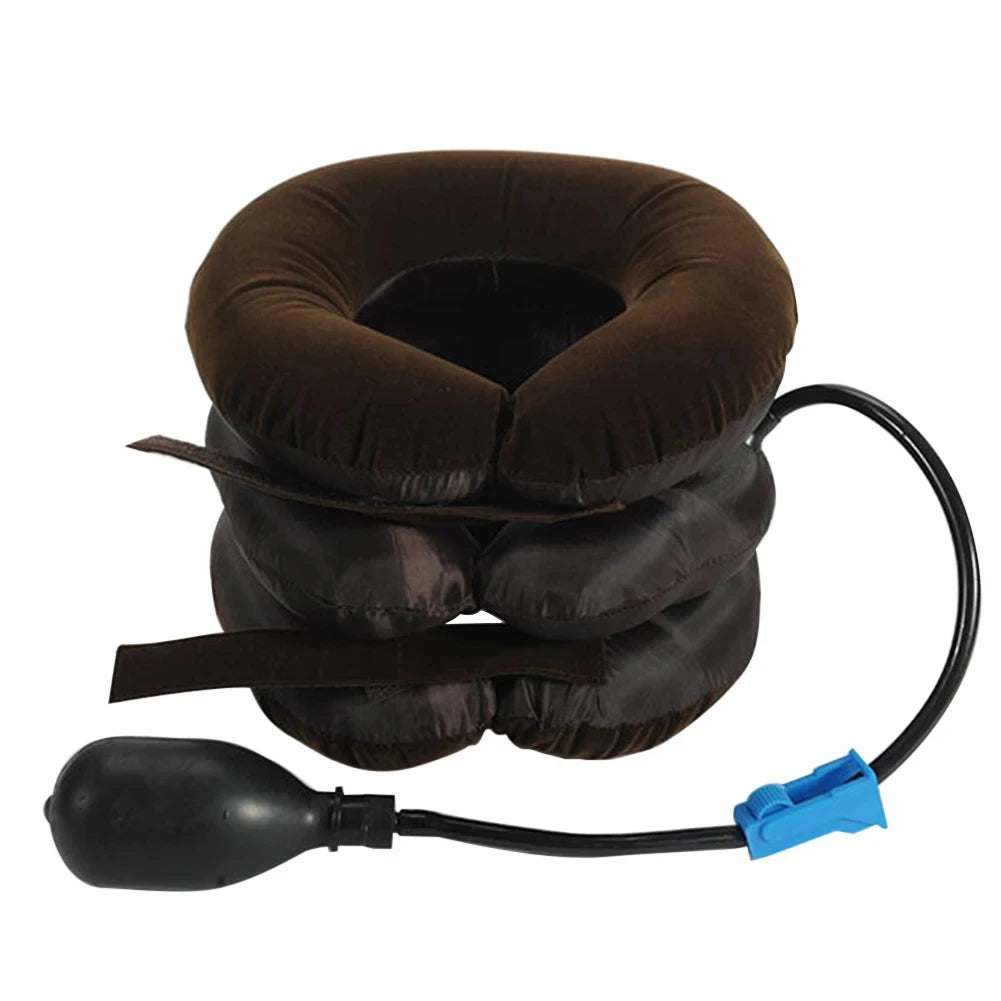 Attelle de traction cervicale gonflable – Soutien pour le cou pour la maison et le bureau