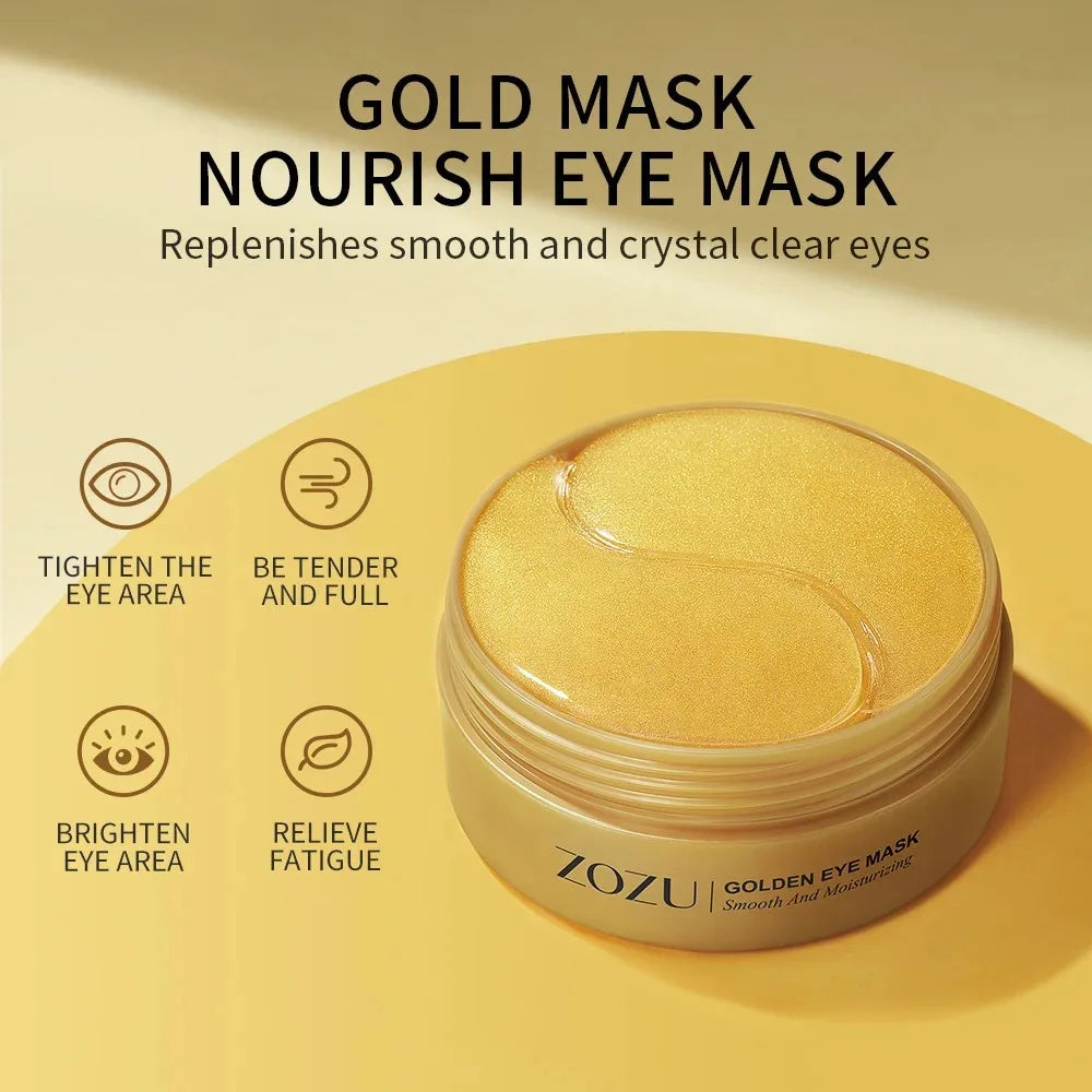 Masque pour les yeux au collagène doré, 60 pièces/120 pièces, élimination des cernes, sacs pour les yeux, patchs hydratants et raffermissants, soins pour la peau