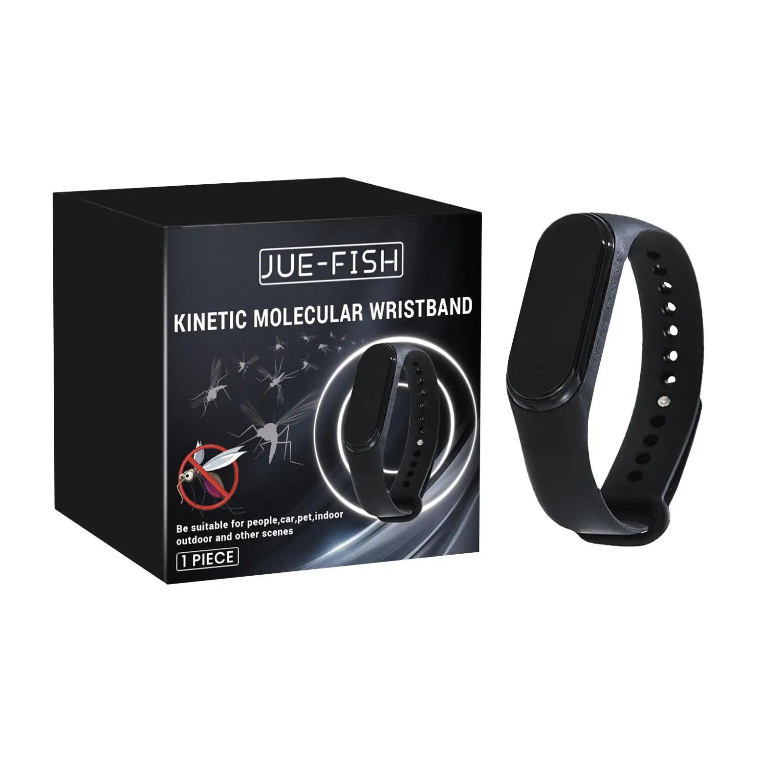 bracelet anti-moustiques portable, unisexe, physique et ultrasonique, non chimique, pour la maison et l'extérieur, comprend 2 piles