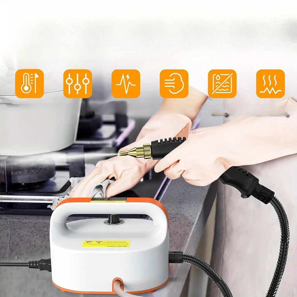 Nettoyeur vapeur haute pression 4,5 BAR, machine de nettoyage portative avec grand réservoir et 6 niveaux de réglage pour une utilisation domestique sur tapis, canapé, sol et intérieur de voiture