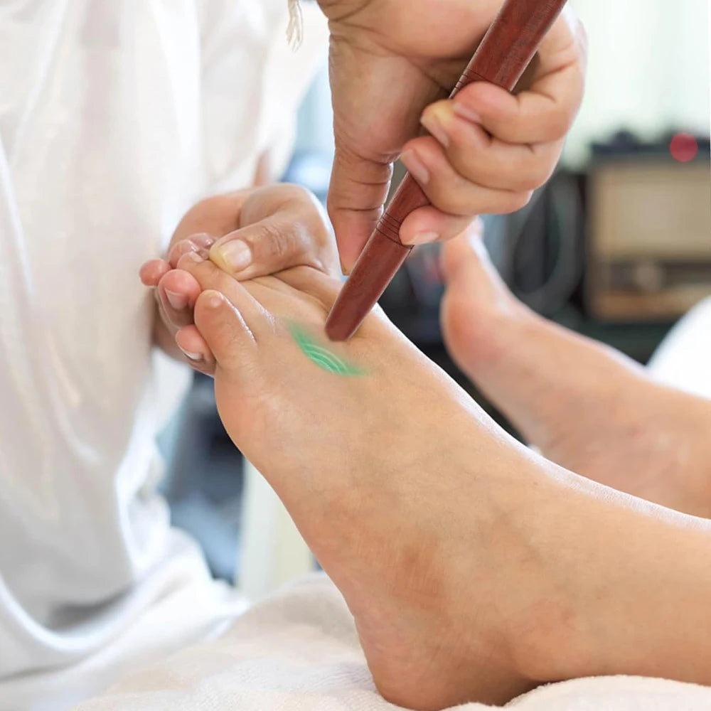 Bâtons de réflexologie en bois, 1 pièce, Massage des pieds et des mains, outils thaïlandais pour le visage, le cou, le dos et la taille, Points de déclenchement