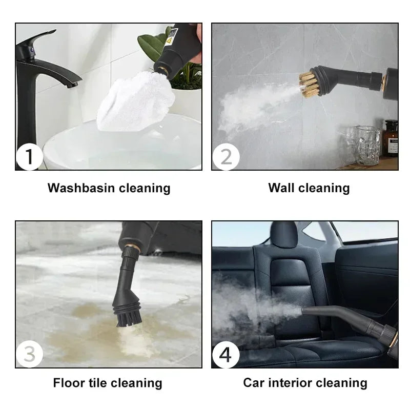 Nettoyeur Vapeur Portable Haute Température pour Climatiseur, Hotte de Cuisine, Voiture, et Nettoyage des Sols et Plus Encore